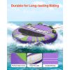 Towable Tubes for Boating, 2-Rider Inflatable Boat Tubes and Towables, 340lbs Capacity Water Sport Tube for Boat to Pull - with Anti-Slip Pad
