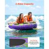 Towable Tubes for Boating, 2-Rider Inflatable Boat Tubes and Towables, 340lbs Capacity Water Sport Tube for Boat to Pull - with Anti-Slip Pad